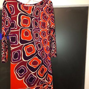 JB by Julie Brown Bright Retro Print Dress Size S